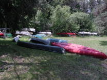 Canoes at Foster Lake